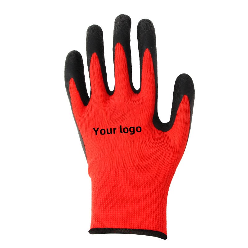 Full Effort Ανθεκτικά Πυκνωμένα Γάντια Εργασίας, εξωτερικά από Πολυεστέρα, εσωτερικό από Καουτσούκ, Αντιολισθητικά και Προστασία από Κοψίματα, κατάλληλα για Κατασκευές, Διακίνηση, Διαλογή, Περιποίηση Τοπίου, Βαφή, Συναρμολόγηση Αυτοκινήτων