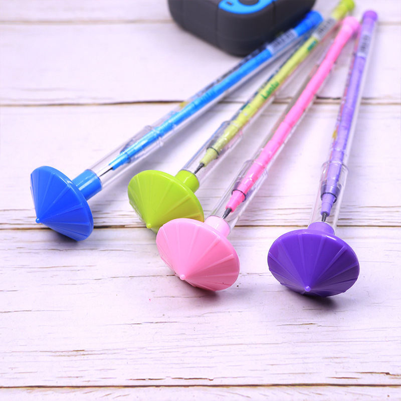 Creion cu vârf rotativ, design în formă de ou, fără ascuțire, grafit înlocuibil, Blueprint