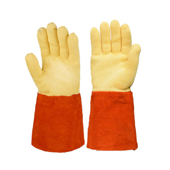 Delta TAEKI sorozat, 250°C-ig terjedő magas hőmérsékletű kesztyűk aramid rostból, vágásálló 5. fokozatú, KCA15T