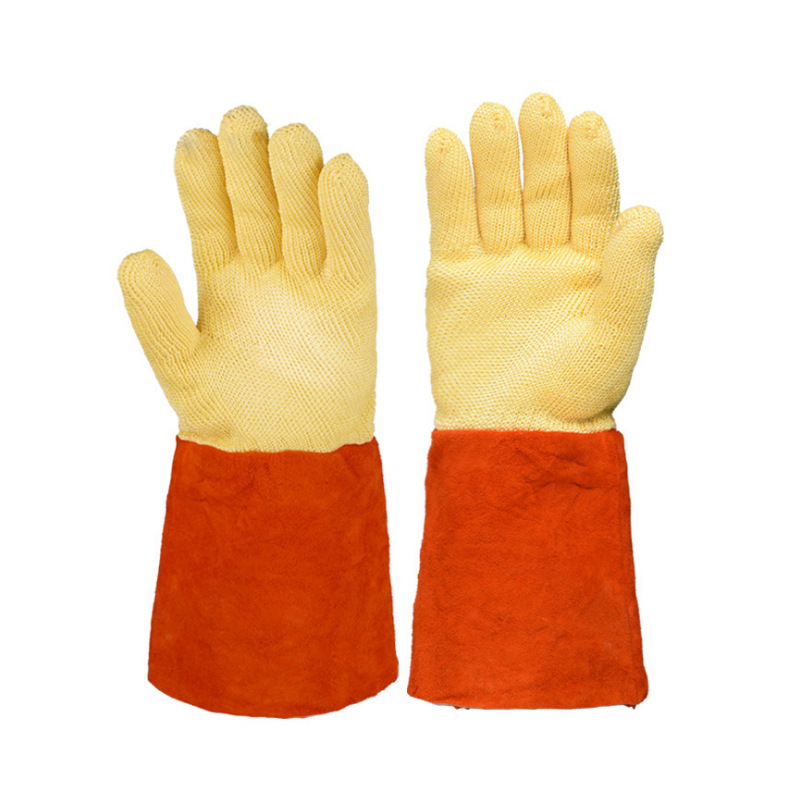 Delta TAEKI sorozat, 250°C-ig terjedő magas hőmérsékletű kesztyűk aramid rostból, vágásálló 5. fokozatú, KCA15T