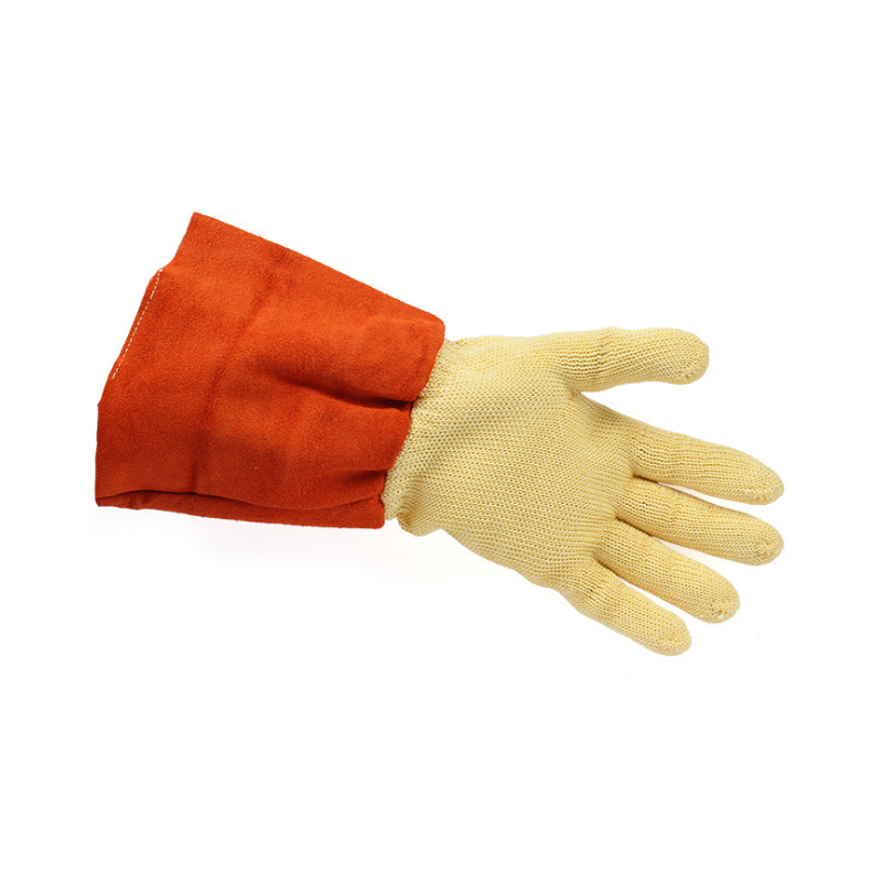 Delta TAEKI sorozat, 250°C-ig terjedő magas hőmérsékletű kesztyűk aramid rostból, vágásálló 5. fokozatú, KCA15T