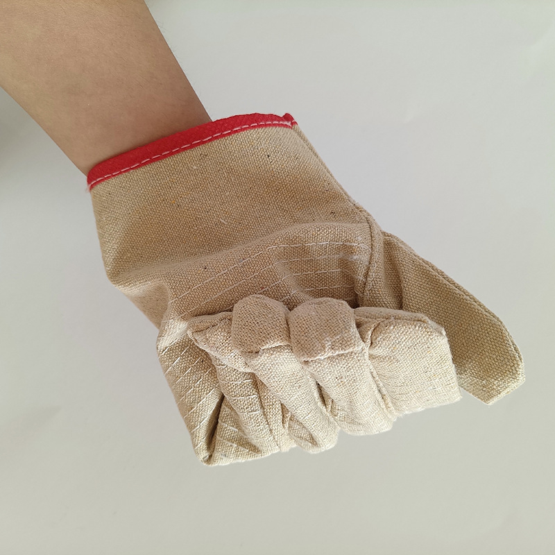 Mănuși de protecție pentru muncă, pânză cu 24 de fire, protecție la sudură pe șine, rezistente la uzură, îngroșate