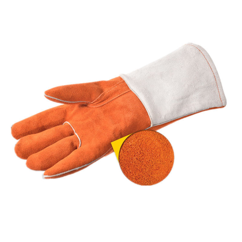 Γάντια συγκόλλησης Witex 10-0328 — μόνωση υψηλής θερμοκρασίας, παχύτερα, ανθεκτικά στη φθορά (Υλικό: δέρμα βοοειδών)