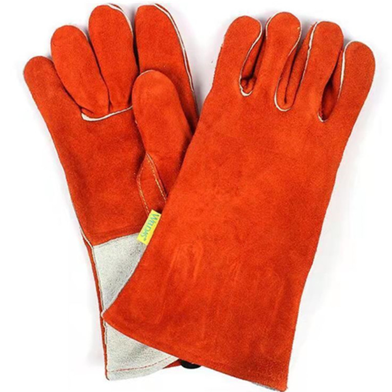 Γάντια συγκόλλησης Witex 10-0328 — μόνωση υψηλής θερμοκρασίας, παχύτερα, ανθεκτικά στη φθορά (Υλικό: δέρμα βοοειδών)