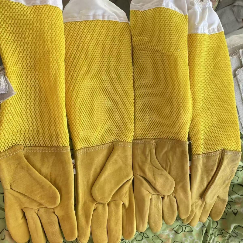Mănuși de apicultură din piele – anti-înțepări ale albinelor, respirabile, rezistente la abraziuni, durabile