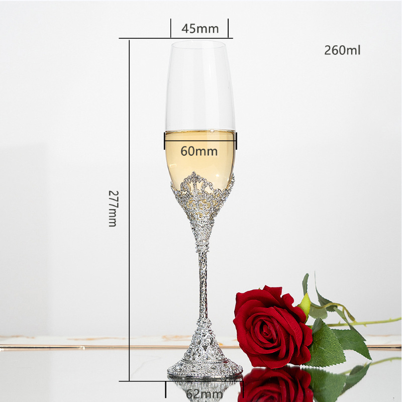 Pahar de șampanie cu design decupat, 201-300 ml, stil retro ușor luxos