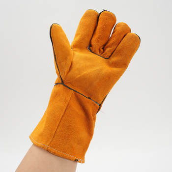 Γάντια συγκόλλησης από σουέντ δέρμα, επαναχρησιμοποιούμενα, μήκος 35 εκ, βάρος 120