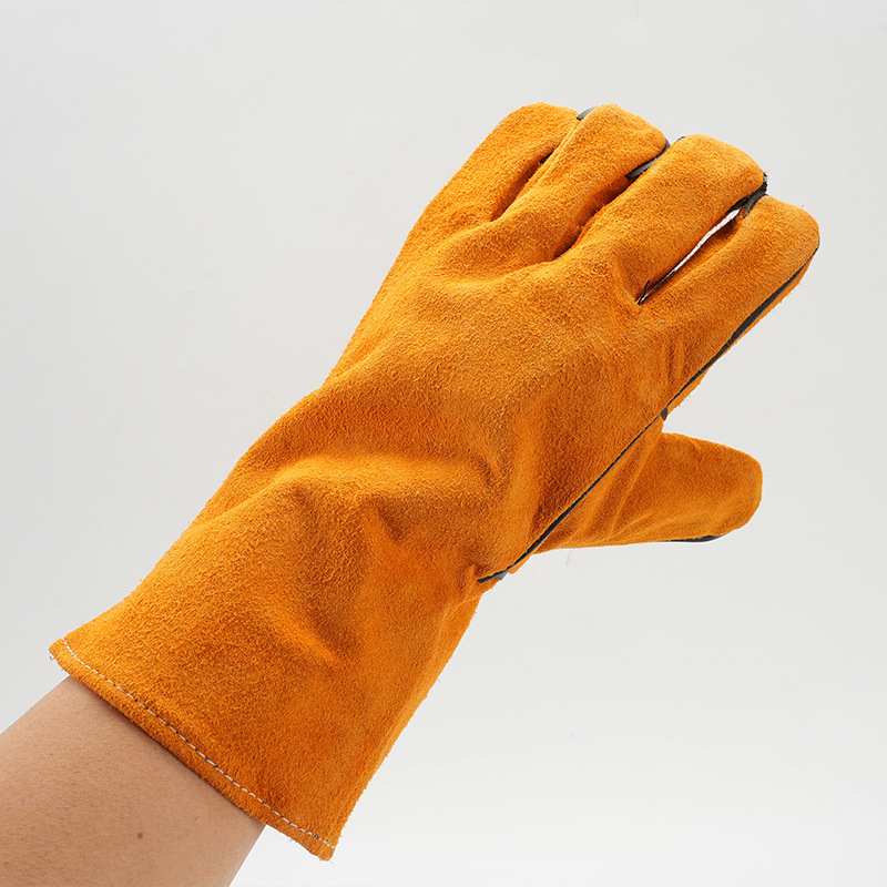 Γάντια συγκόλλησης από σουέντ δέρμα, επαναχρησιμοποιούμενα, μήκος 35 εκ, βάρος 120