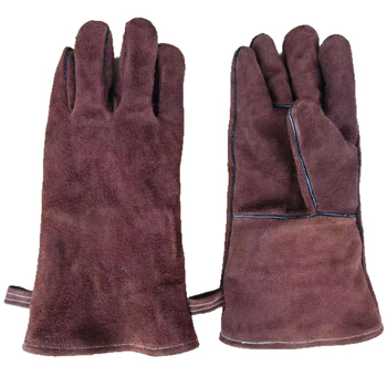 Mănuși de sudură din piele de vită, dublu strat, piele integrală, model Z.s, pentru sudură și grătar