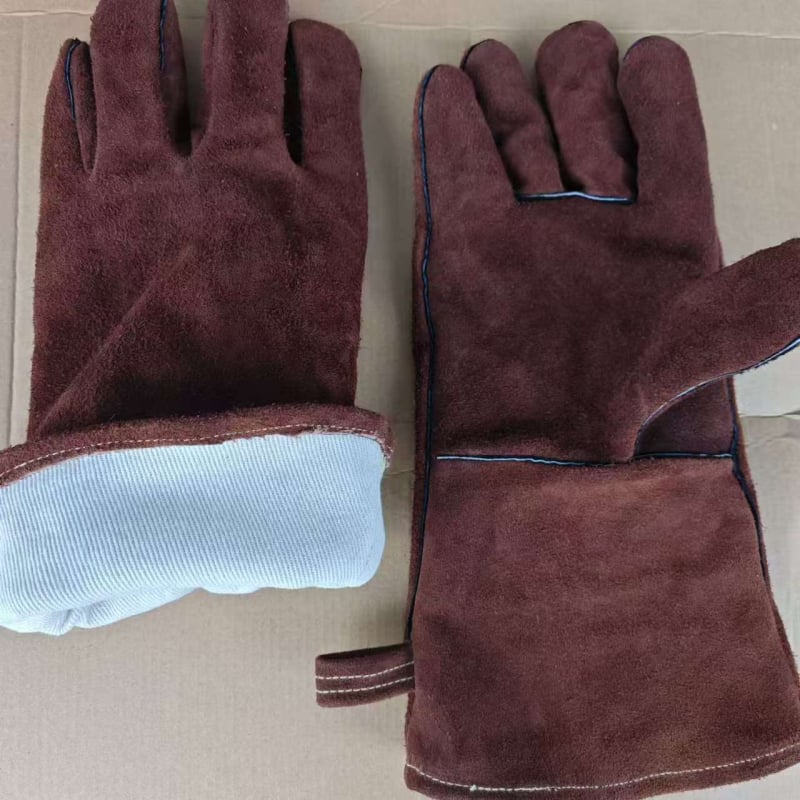 Mănuși de sudură din piele de vită, dublu strat, piele integrală, model Z.s, pentru sudură și grătar