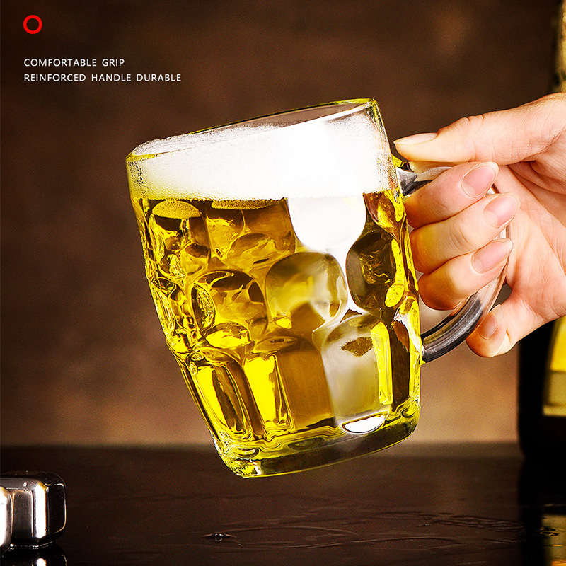 Jin Xipan cană de bere din sticlă, capacitate peste 1000 ml, două bucăți, cu logo imprimat