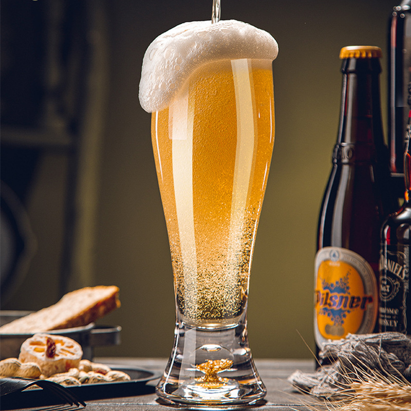 Jin Xipan cană de bere din sticlă, capacitate peste 1000 ml, două bucăți, cu logo imprimat