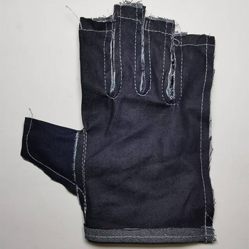 Mănuși de sudură din denim cu patru degete, strat simplu, pentru șantier (Material: Denim; Funcție: Mănuși pentru sudare; Cod produs: 001)