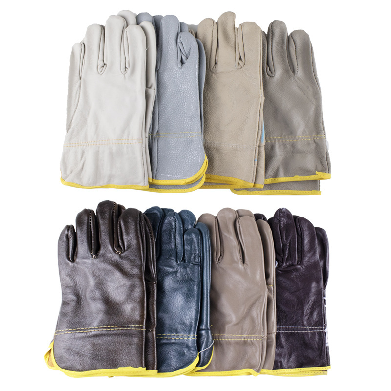 Fengchen Γάντια συγκόλλησης από δέρμα αγελάδας, πλήρες δέρμα, κορυφαίου στρώματος, για ηλεκτροσυγκόλληση και συντήρηση εργοταξίου