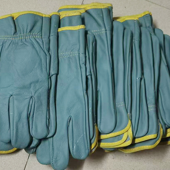 Γάντια συγκόλλησης από δέρμα βοδινού πρώτης στρώσης, ανθεκτικά στη φθορά, αντίσταση σε καψίματα, αντιολισθητικά, κοντό μανσέ