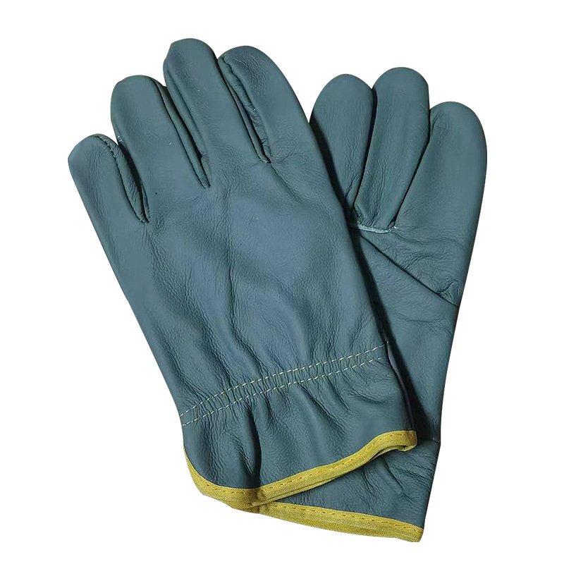 Γάντια συγκόλλησης από δέρμα βοδινού πρώτης στρώσης, ανθεκτικά στη φθορά, αντίσταση σε καψίματα, αντιολισθητικά, κοντό μανσέ