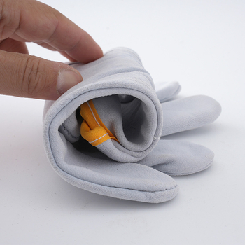 Γάντια συγκόλλησης, κοντά, πέντε δάχτυλα, διπλού στρώματος βοδινό δέρμα, θερμομονωτικά, προστασία στην εργασία