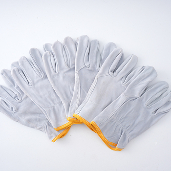 Γάντια συγκόλλησης, κοντά, πέντε δάχτυλα, διπλού στρώματος βοδινό δέρμα, θερμομονωτικά, προστασία στην εργασία