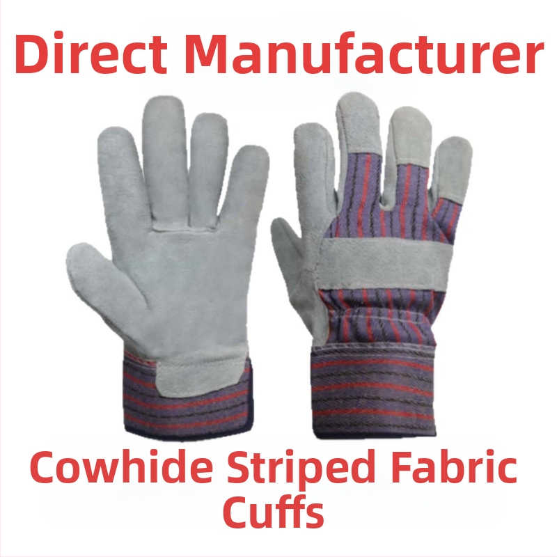 Dvojprsté kožené zváračské rukavice – dvojvrstvová teľacia koža s podšívkou z velúra a bavlny, odolné voči opotrebeniu, pre zváranie