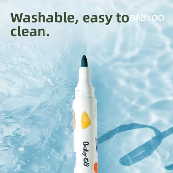 BabyGo παιδικό σετ μαρκαδόρων για λευκό πίνακα και ακουαρέλες, 8 τεμάχια, σε κουτί, με εκτυπωμένο λογότυπο