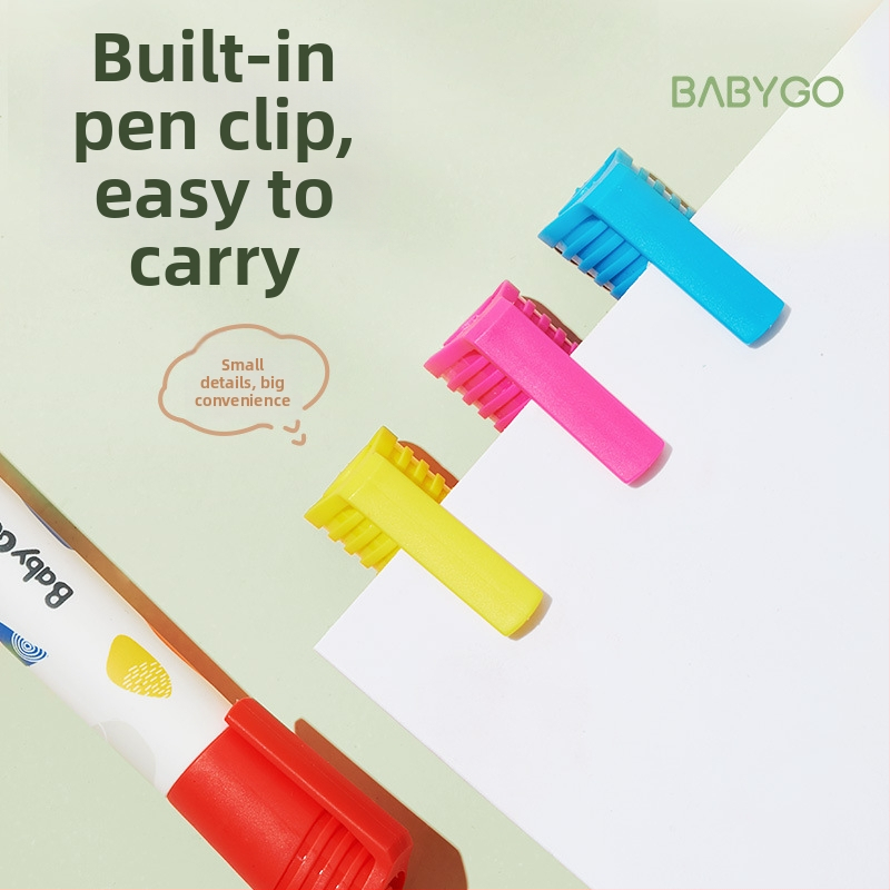BabyGo παιδικό σετ μαρκαδόρων για λευκό πίνακα και ακουαρέλες, 8 τεμάχια, σε κουτί, με εκτυπωμένο λογότυπο