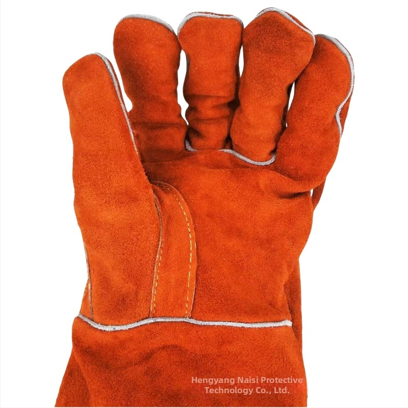 Rukavice na zváranie Weishi Shield s posilnenou zónou Tiger Mouth, ohňovzdorné, odolné voči opotrebeniu, tepelne izolované