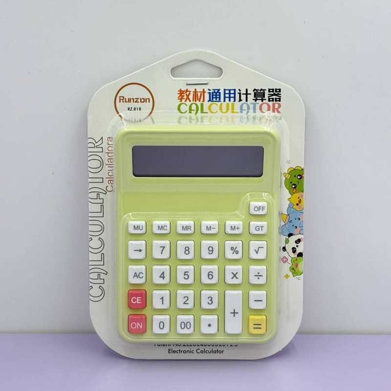 Аритметичен калкулатор 818 - модел 818, ABS материал, 12-цифрен дисплей, батерия бутон включена, тегло 85 g