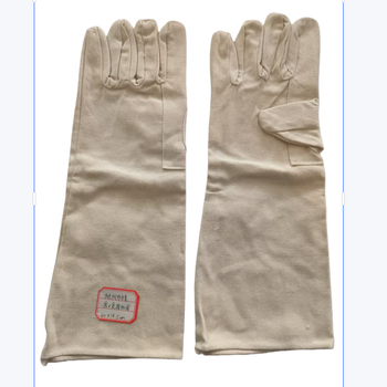 Rukavice na zváranie z plátna, predĺžené, dvojité vrstvy, protišmykové a odolné voči opotrebeniu, určené pre zváranie