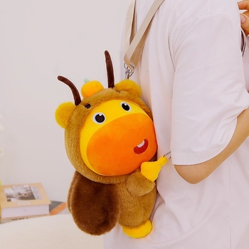Capybara pliš lutkica s crossbody naramenicom, pliš igračka s PP punilom, unisex, za uzrast 14+