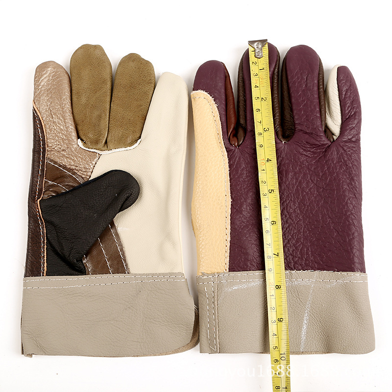 Γάντια συγκόλλησης από δέρμα βοοειδών, Gao You, κατάλληλα για συγκόλληση, επισκευές μηχανημάτων, ναυπηγεία