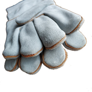 Mănuși de sudură din piele de vacă, dublu strat, rezistente la temperaturi ridicate, lungime 50 cm, model JLJ-006