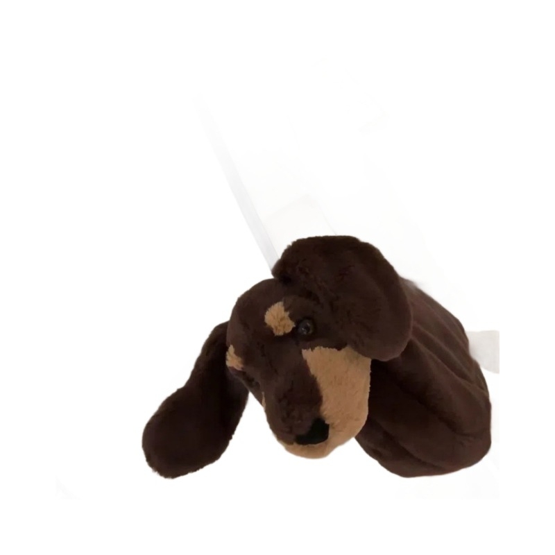 Τσάντα ώμου με λούτρινο σκύλο Ντάχσουντ – πολύ απαλό κοντό λούτρινο, γέμισμα PP βαμβάκι, μάρκα 007