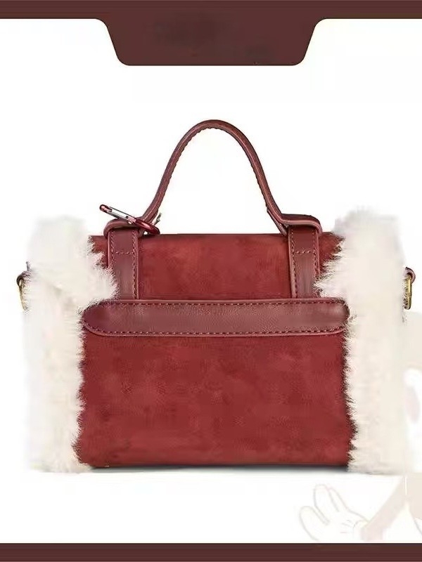 Božićna torba od baršuna, retro pliš, crossbody, elegantna, 2025 model
