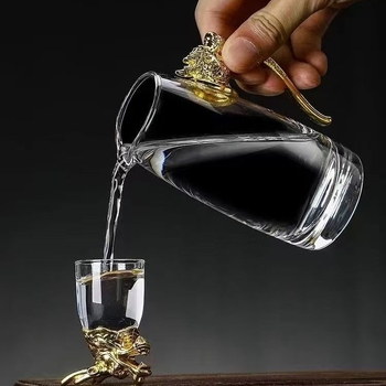 Zodijak tematski set za vino, čašica za gutljaj i dispenser pića, izrađen od cinkove legure, Novi kineski stil, mogućnost tiskanja logotipa, 1 set