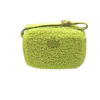 Чанта през рамо от плюш за дами, квадратна форма, цип, джоб за телефон, стил градска простота