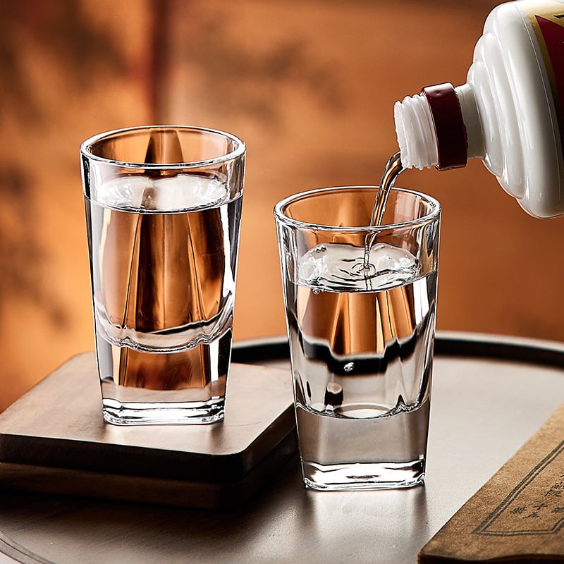Stakleni set za posluživanje alkoholnih pića, 6–10 komada, mogućnost ispisa logotipa, prilagodba, papirnata kutija