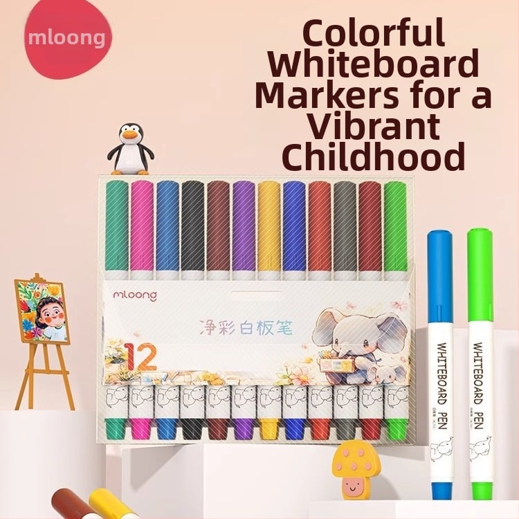Manlong mazateľný marker na tabuľu pre deti, netoxický, plastové puzdro, model B220235487, balenie jedného kusu