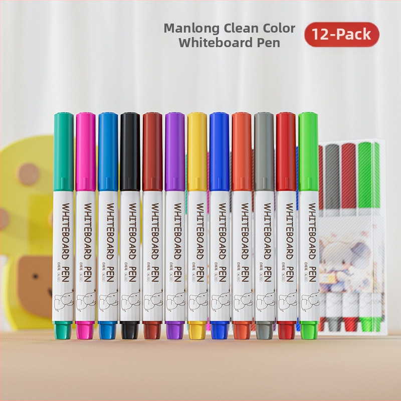 Manlong mazateľný marker na tabuľu pre deti, netoxický, plastové puzdro, model B220235487, balenie jedného kusu