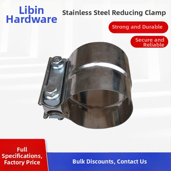 Nerezový redukčný spona pre výfukový systém – prepojenie potrubia auta, nominálny priemer 127×132, upevňovací priemer 125×130, hrúbka 0,5 mm