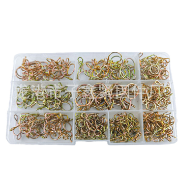 250 db galvanizált acélsodronyból készült rugalmas csőbilincs készlet, 5–14 mm tartományban, dobozban, Zixin márka