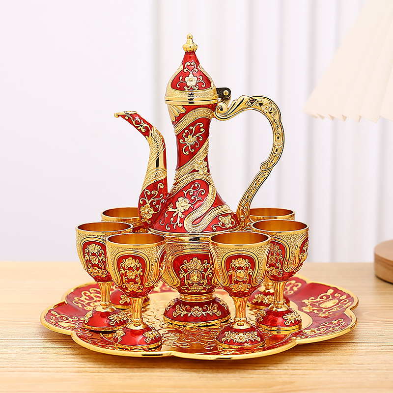 Set alata za vino u europskom stilu, 8-dijelni, cinkov legura, retro dizajn, nadahnut starim vremenima