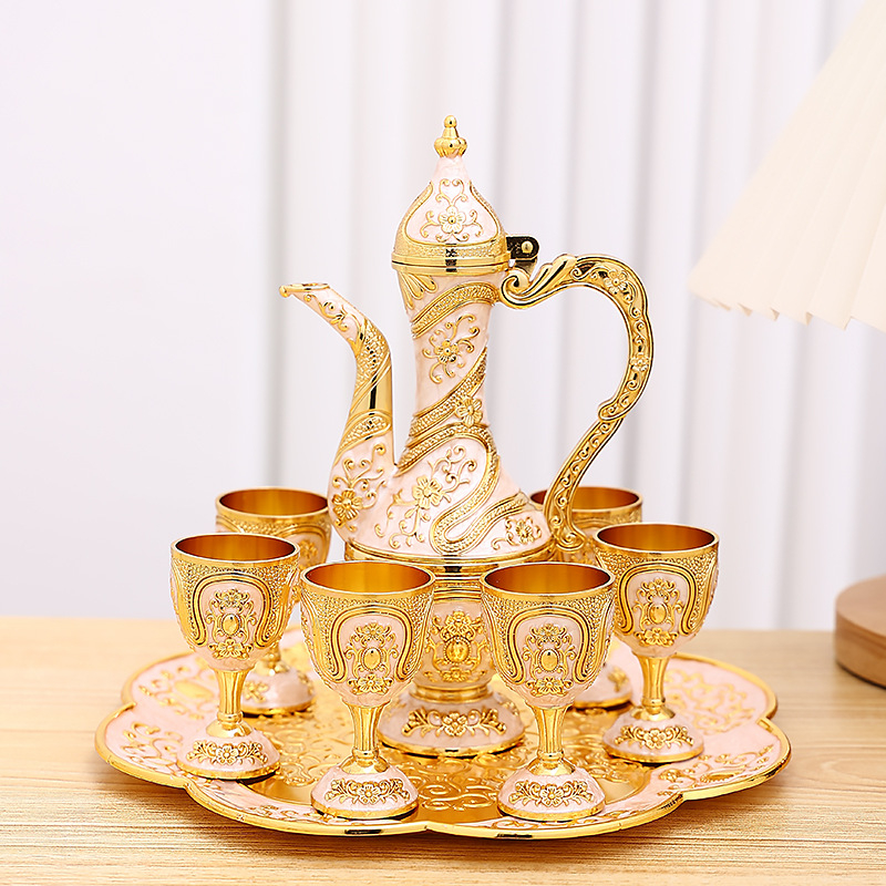 Set alata za vino u europskom stilu, 8-dijelni, cinkov legura, retro dizajn, nadahnut starim vremenima