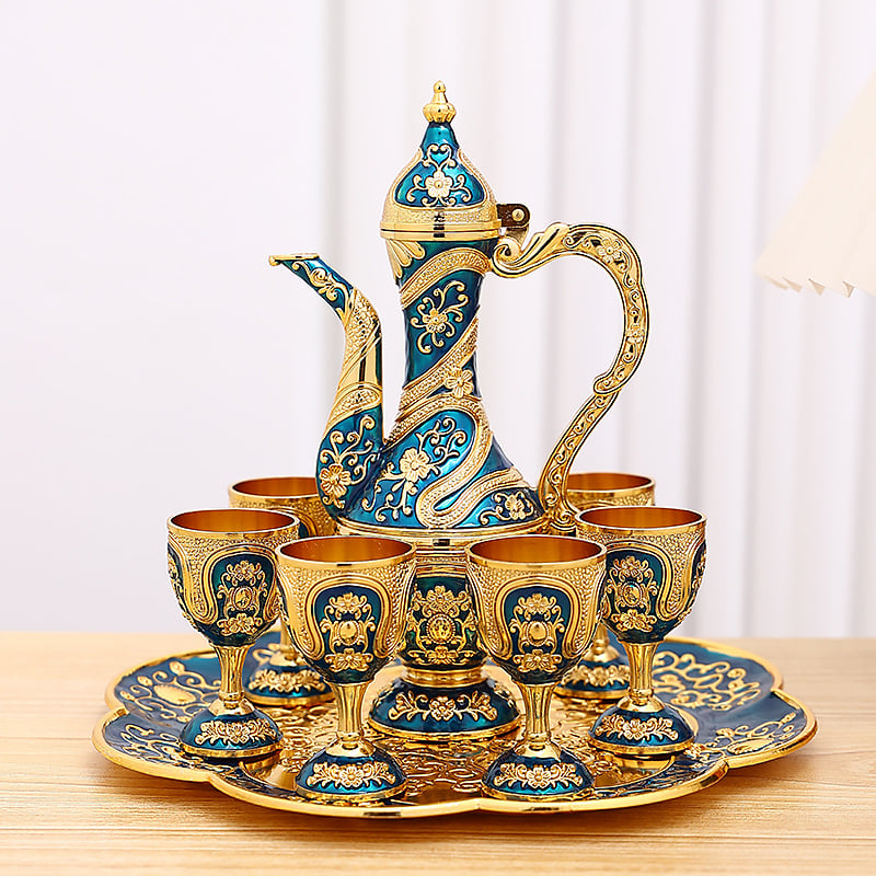 Set alata za vino u europskom stilu, 8-dijelni, cinkov legura, retro dizajn, nadahnut starim vremenima