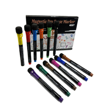 Μαρκαδόρος λευκής πλάκας με βάση το νερό, σβήνεται, μαγνητικός, για παιδιά, λεπτό άκρο 1.5-2 mm, με βούρτσα, πλαστικό περίβλημα, μοντέλο G208B, για γραφή και διδασκαλία