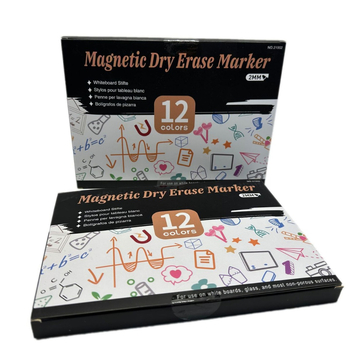 Μαρκαδόρος λευκής πλάκας με βάση το νερό, σβήνεται, μαγνητικός, για παιδιά, λεπτό άκρο 1.5-2 mm, με βούρτσα, πλαστικό περίβλημα, μοντέλο G208B, για γραφή και διδασκαλία