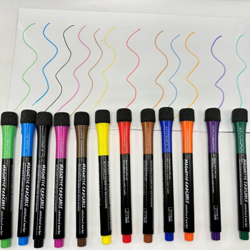 Μαρκαδόρος λευκής πλάκας με βάση το νερό, σβήνεται, μαγνητικός, για παιδιά, λεπτό άκρο 1.5-2 mm, με βούρτσα, πλαστικό περίβλημα, μοντέλο G208B, για γραφή και διδασκαλία