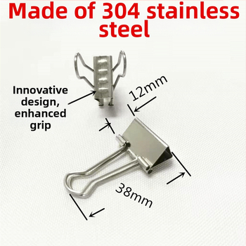 Κλιπ δοβέιλ μακράς ουράς από ανοξείδωτο χάλυβα 304, μοντέλο 5#, μέγιστη θερμοκρασία 150°C