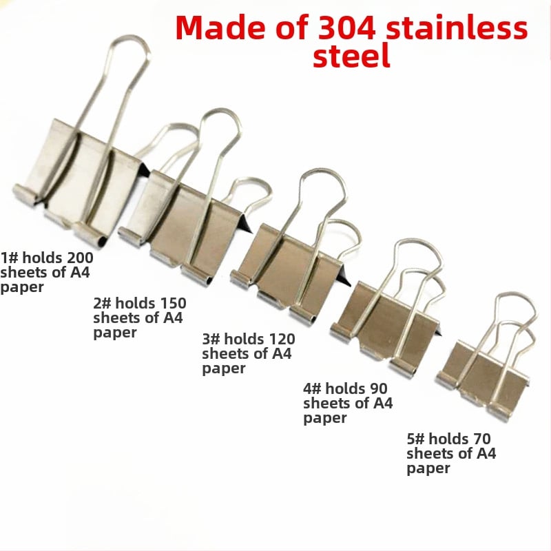 Κλιπ δοβέιλ μακράς ουράς από ανοξείδωτο χάλυβα 304, μοντέλο 5#, μέγιστη θερμοκρασία 150°C