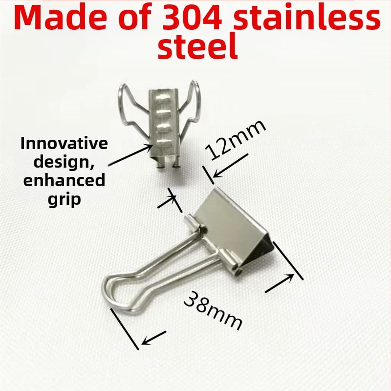 Κλιπ δοβέιλ μακράς ουράς από ανοξείδωτο χάλυβα 304, μοντέλο 5#, μέγιστη θερμοκρασία 150°C