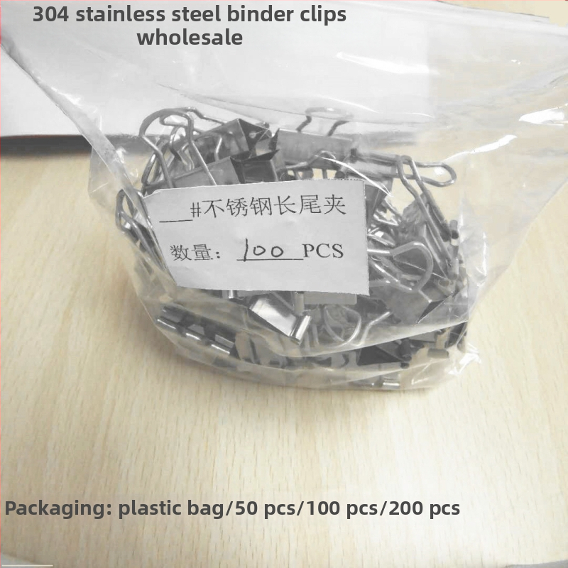 Κλιπ δοβέιλ μακράς ουράς από ανοξείδωτο χάλυβα 304, μοντέλο 5#, μέγιστη θερμοκρασία 150°C